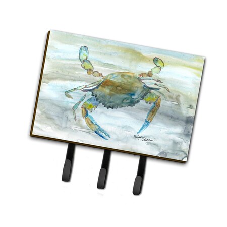 Carolines Treasures 6 x 2 x 9 in. Blue Crab No.2 Watercolor Leash or Key Holder SC2004TH68